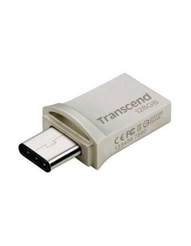 USB Flash накопитель Transcend JetFlash 890, 128Гб, Серебристый