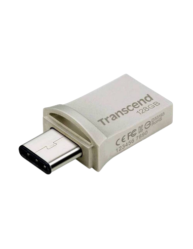 USB Flash накопитель Transcend JetFlash 890, 128Гб, Серебристый