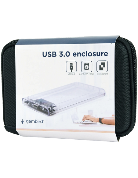 Carcasă externă Gembird EE2-U3S9-6, Transparent (EE2-U3S9-6)