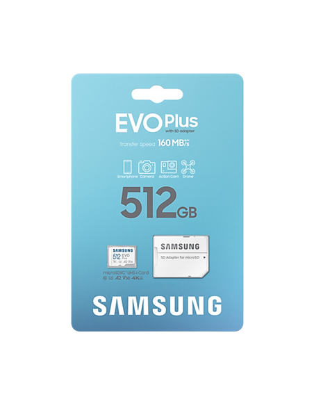 Карта памяти Samsung EVO Plus MicroSDXC, 512Гб (MB-MC512SA/KR)