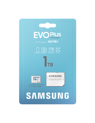 Карта памяти Samsung EVO Plus MicroSDXC, 1024Гб (MB-MC1T0SA/EU)