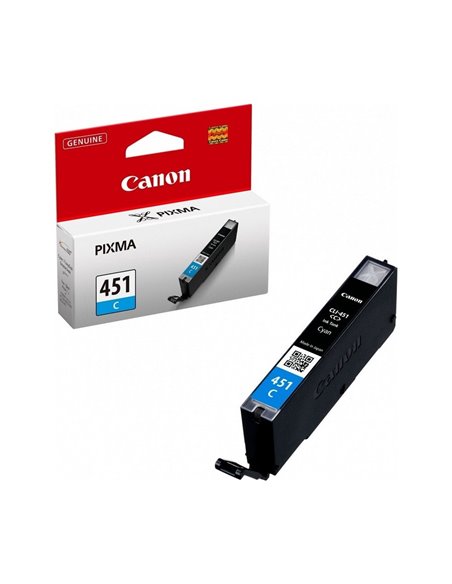 Картридж чернильный Canon CLI-451C, 7мл, Голубой