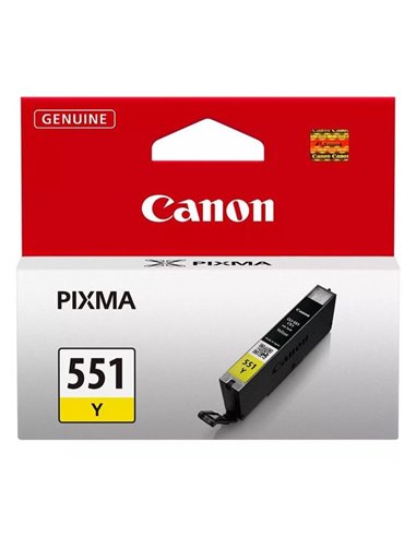 Картридж чернильный Canon CLI-551, 7мл, Желтый
