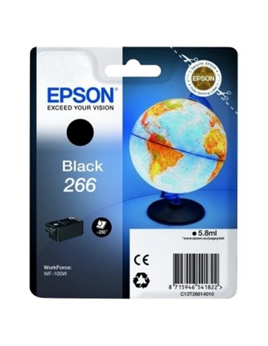 Картридж чернильный Epson T266, 6мл, Черный