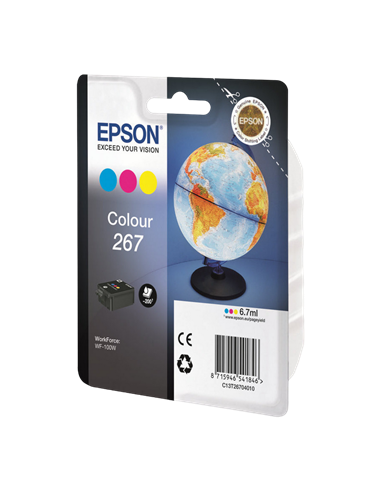 Картридж чернильный Epson T267, C13T26704010, Трехцветный C/M/Y