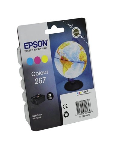 Картридж чернильный Epson T267, C13T26704010, Трехцветный C/M/Y