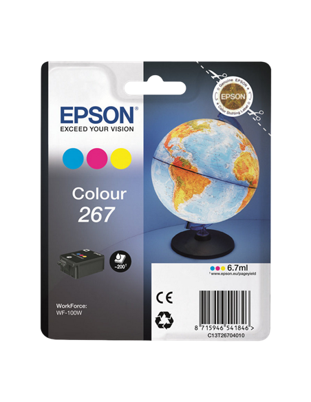 Картридж чернильный Epson T267, C13T26704010, Трехцветный C/M/Y