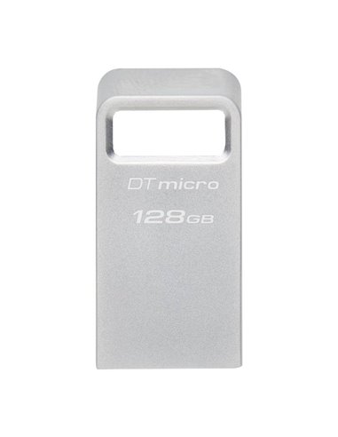 USB Flash накопитель Kingston DataTraveler Micro, 128Гб, Серебристый