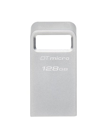 USB Flash накопитель Kingston DataTraveler Micro, 128Гб, Серебристый