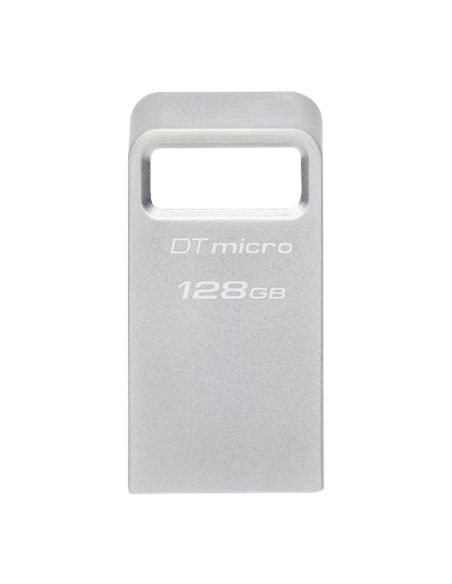 USB Flash накопитель Kingston DataTraveler Micro, 128Гб, Серебристый