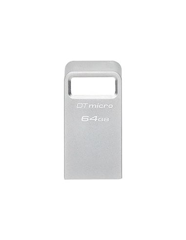USB Flash накопитель Kingston DataTraveler Micro, 64Гб, Серебристый