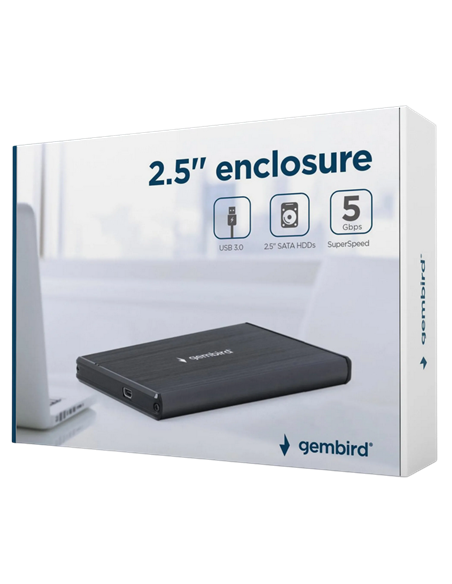 Внешний корпус Gembird EE2-U3S-3, Чёрный (EE2-U3S-3)