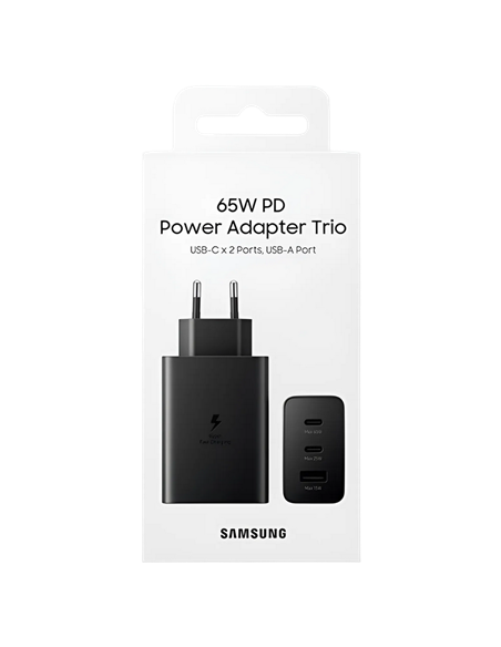 Încărcător Samsung Trio Fast Travel Charger EP-T6530, 65W, Negru Încărcător Samsung Trio Fast Travel Charger EP-T6530, 65W, Negru