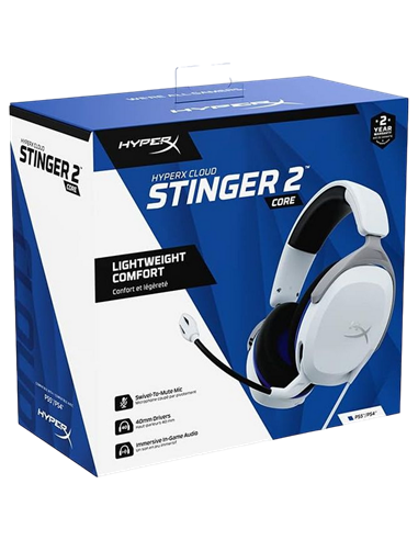 Căști gaming HyperX Cloud Stinger 2 Core, Cu fir, Alb