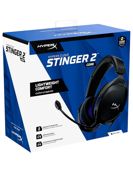 Гарнитура для мобильных телефонов HyperX Cloud Stinger 2 Core, Проводной аналоговый, Чёрный