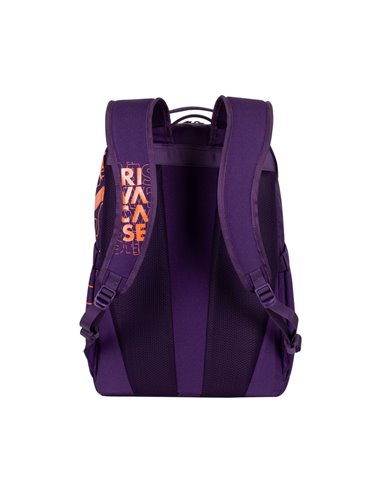 Повседневный рюкзак RivaCase Heide, 15.6", Полиэстер, Фиолетовый/Оранжевый