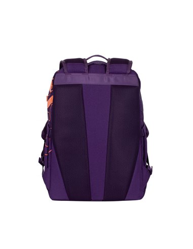 Rucsac zilnic RivaCase Heide, 15.6", Poliester, Violet/Portocaliu