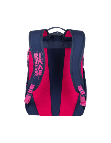 Rucsac zilnic RivaCase Heide, 15.6", Poliester, Albastru închis/Roz