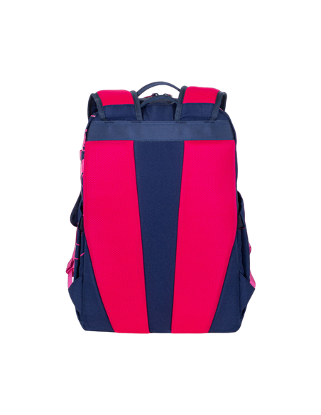Rucsac zilnic RivaCase Heide, 15.6", Poliester, Albastru închis/Roz Rucsac zilnic RivaCase Heide, 15.6", Poliester, Albastru închis/Roz