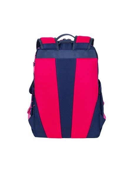 Rucsac zilnic RivaCase Heide, 15.6", Poliester, Albastru închis/Roz Rucsac zilnic RivaCase Heide, 15.6", Poliester, Albastru închis/Roz