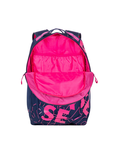 Rucsac zilnic RivaCase Heide, 15.6", Poliester, Albastru închis/Roz Rucsac zilnic RivaCase Heide, 15.6", Poliester, Albastru închis/Roz