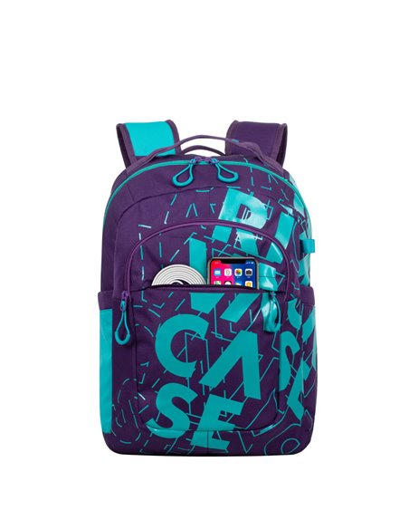 Rucsac zilnic RivaCase Heide, 15.6", Poliester, Violet/Acvamarin Rucsac zilnic RivaCase Heide, 15.6", Poliester, Violet/Acvamarin