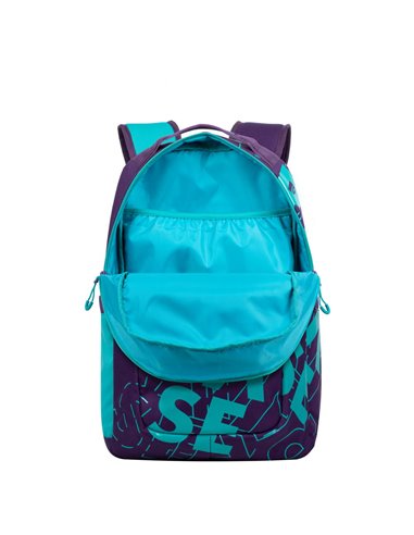 Rucsac zilnic RivaCase Heide, 15.6", Poliester, Violet/Acvamarin