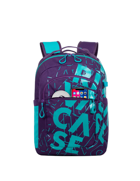 Rucsac zilnic RivaCase Heide, 15.6", Poliester, Violet/Acvamarin Rucsac zilnic RivaCase Heide, 15.6", Poliester, Violet/Acvamarin