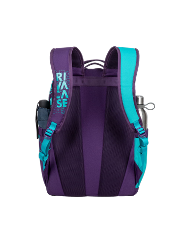 Rucsac zilnic RivaCase Heide, 15.6", Poliester, Violet/Acvamarin