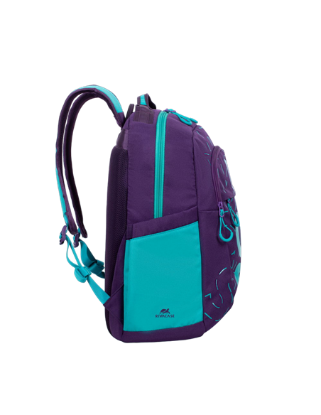 Rucsac zilnic RivaCase Heide, 15.6", Poliester, Violet/Acvamarin Rucsac zilnic RivaCase Heide, 15.6", Poliester, Violet/Acvamarin