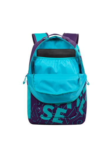 Rucsac zilnic RivaCase Heide, 15.6", Poliester, Violet/Acvamarin