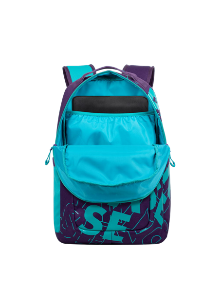 Rucsac zilnic RivaCase Heide, 15.6", Poliester, Violet/Acvamarin Rucsac zilnic RivaCase Heide, 15.6", Poliester, Violet/Acvamarin