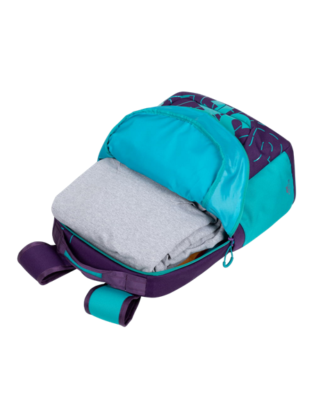 Rucsac zilnic RivaCase Heide, 15.6", Poliester, Violet/Acvamarin Rucsac zilnic RivaCase Heide, 15.6", Poliester, Violet/Acvamarin