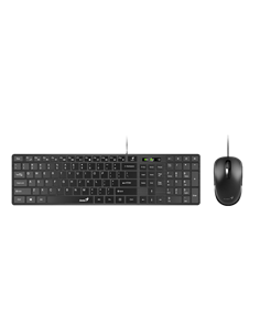 Set Tastatură + Mouse Genius SlimStar C126, Cu fir, Negru