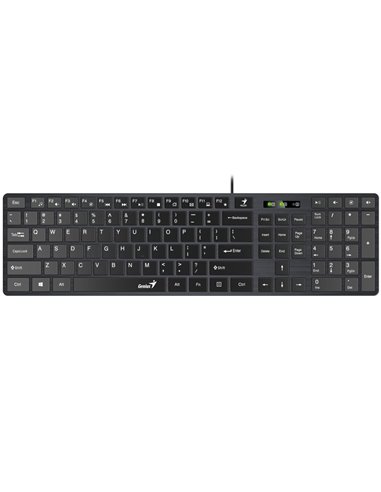 Клавиатура и мышь Genius SlimStar C126, Проводное, Чёрный
