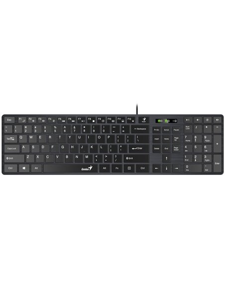 Клавиатура и мышь Genius SlimStar C126, Проводное, Чёрный