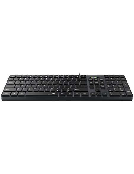 Клавиатура и мышь Genius SlimStar C126, Проводное, Чёрный