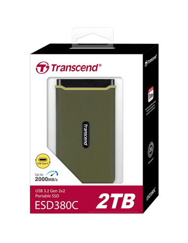 Внешний портативный SSD накопитель Transcend ESD380C, 2 ТБ, Зелёный (TS2TESD380C)