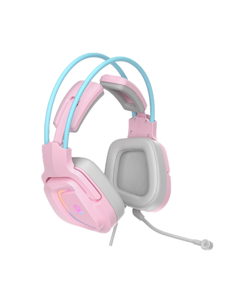 Căști gaming Bloody G575, USB, Roz