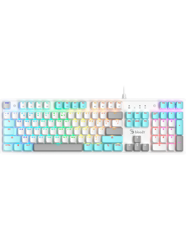 Tastatură Bloody S510R, Cu fir, Icy White