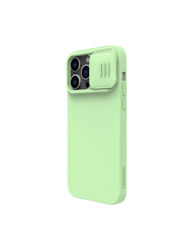 Чехол Nillkin iPhone 14 Pro Max, CamShield Silky Silicone, Зелёный