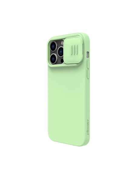 Husă Nillkin iPhone 14 Pro Max, CamShield Silky Silicone, Verde