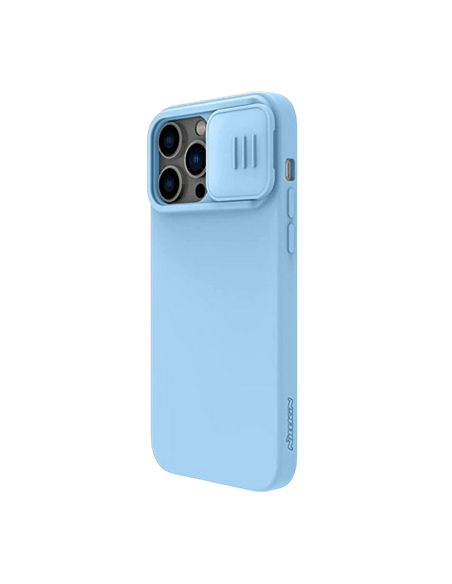 Husă Nillkin iPhone 14 Pro Max, CamShield Silky Silicone, Blue Haze