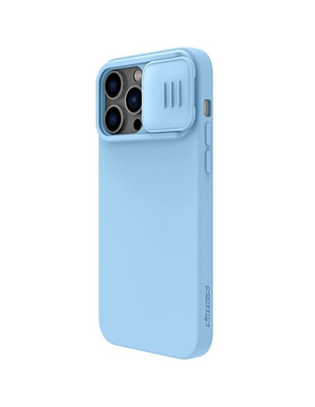 Husă Nillkin iPhone 14 Pro Max, CamShield Silky Silicone, Blue Haze