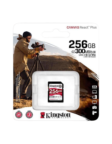 Карта памяти Kingston Canvas React Plus, 256Гб (SDR2/256GB)