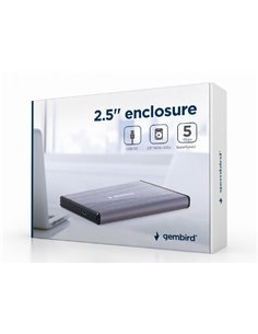 Внешний корпус Gembird EE2-U3S-3-LG, , Серый (EE2-U3S-3-LG) 2