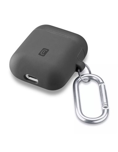 Чехол для Airpods Cellularline Bounce - AirPods 1 & 2, Чёрный