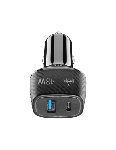 Автомобильное зарядное устройство Cellularline 18W+ PD 30W, 48Вт, Чёрный