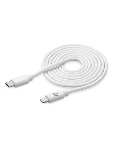 Кабель для передачи данных Cellularline Power Cable, Lightning/USB Type-C, 3м, Белый