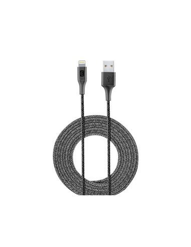 Cablu încărcare și sincronizare Cellularline Long Cable, USB Type-A/Lightning, 2,5m, Negru